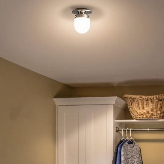 Meridian Modern Opal Glass Globe Ceiling Light