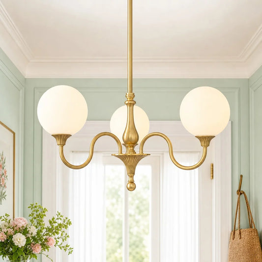 Elias Vintage Glass Globe Chandelier