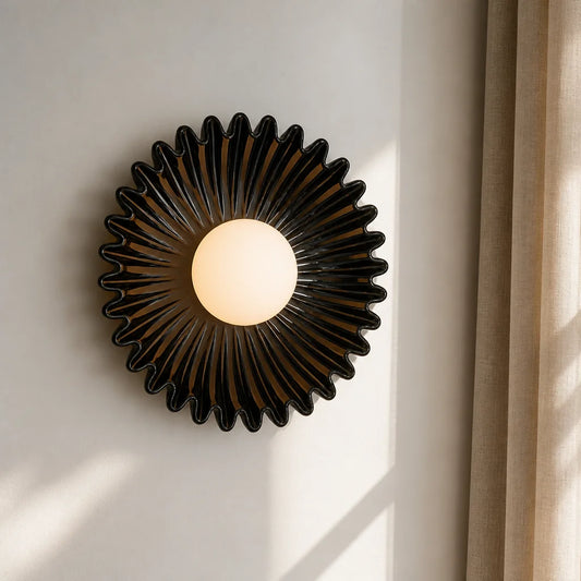 Ruby Modern Elegant Ceramic Flower Wall Sconce