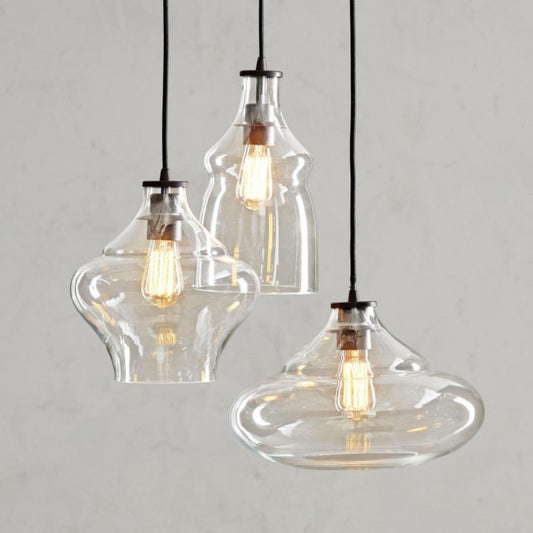Modern 3-Light Cluster Glass Pendant Light