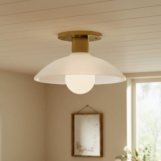 Celestine Minimalist Scandinavian Glass Flush Mount Light