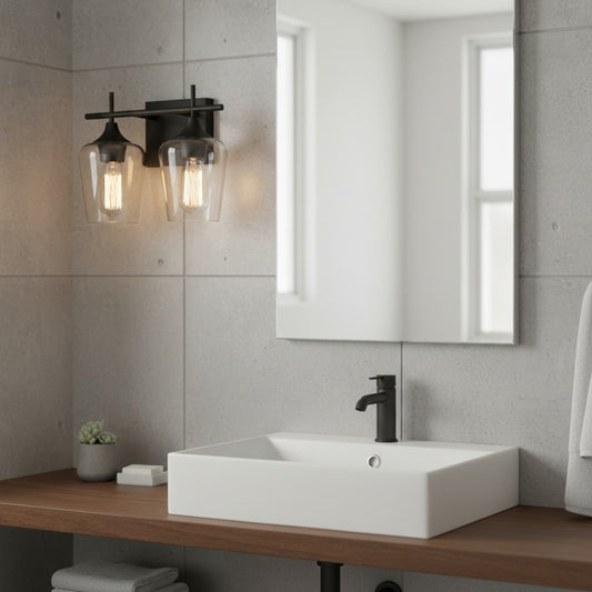 Michael Minimalist 2-Light Transparent Dimmable Wall Light