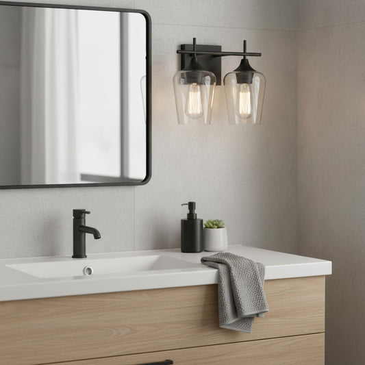 Michael Minimalist 2-Light Transparent Dimmable Wall Light