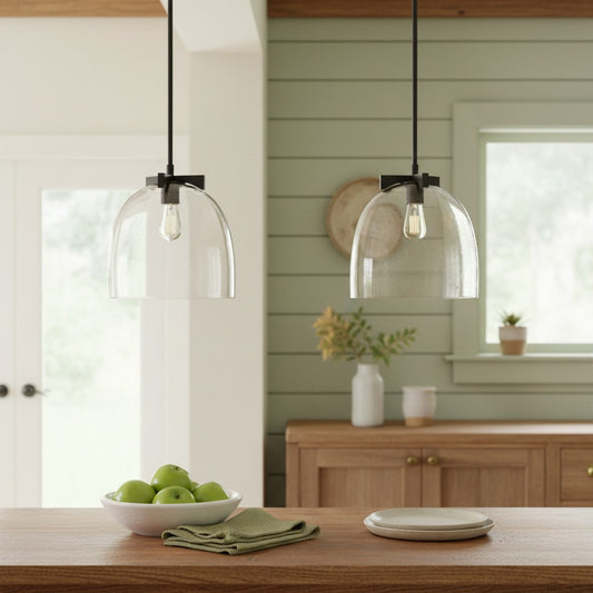 Elegance Clear Glass Dome Pendant Light