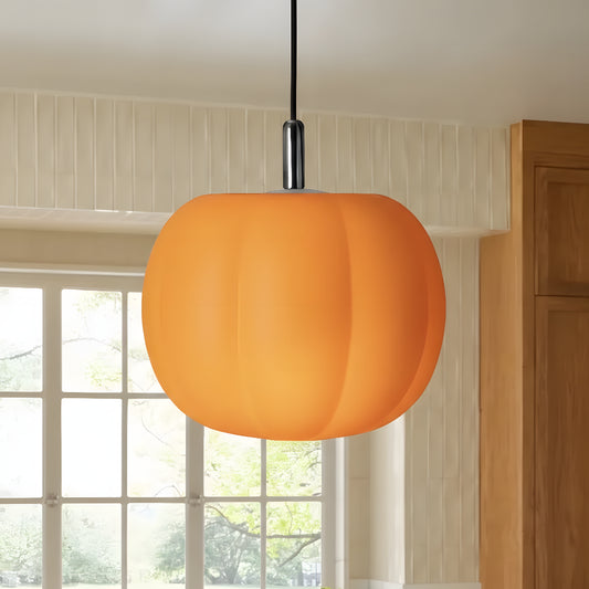 Phia Minimalist Pumpkin Glass Pendant Light