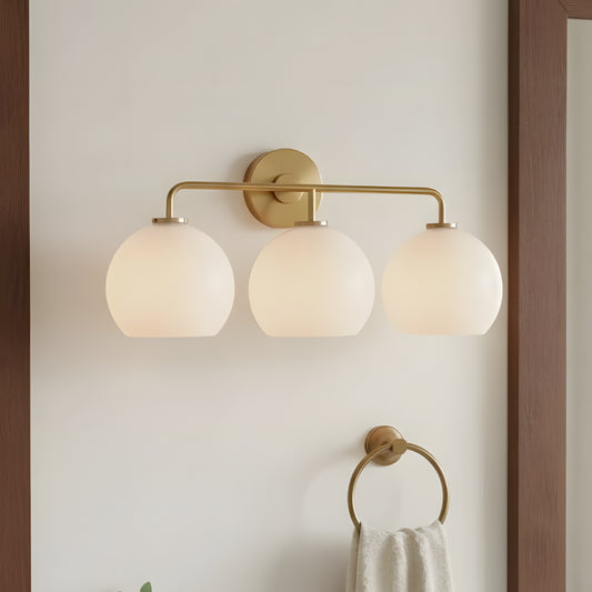 Beulah Modern Glass Metal Ball Wall Sconce