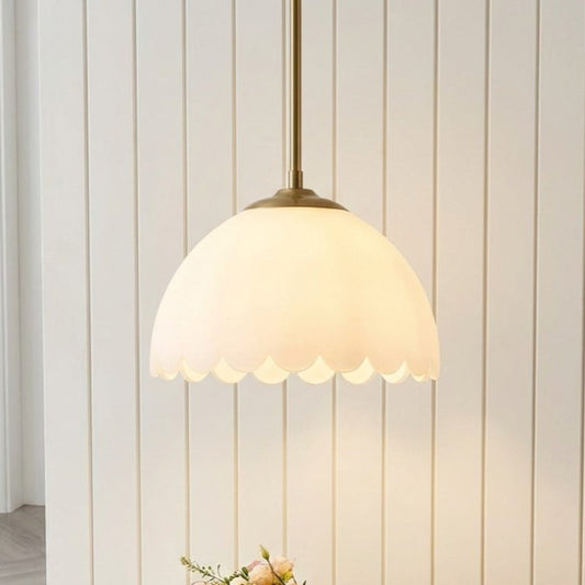 Winston Modern Milk Glass Globe Pendant Light