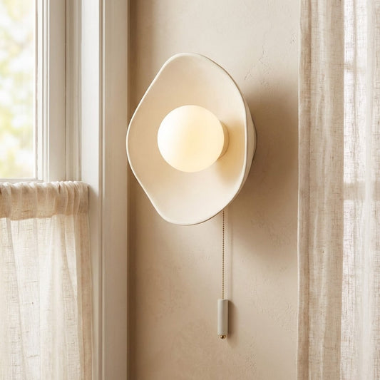Ember Modern Bowl Ceramic Wall Sconce