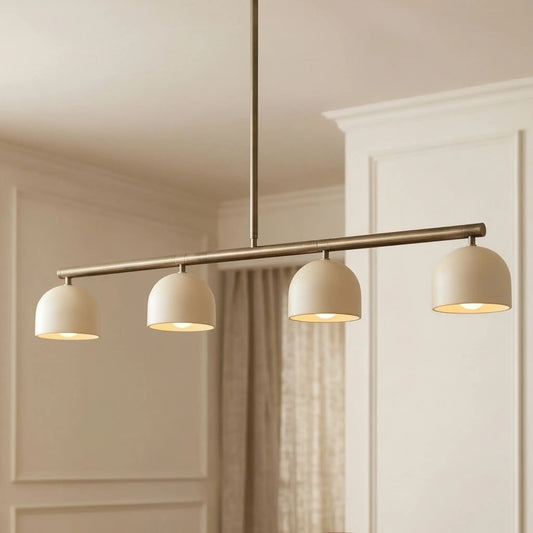 Metio Scandinavian Metal Dome Linear Chandelier
