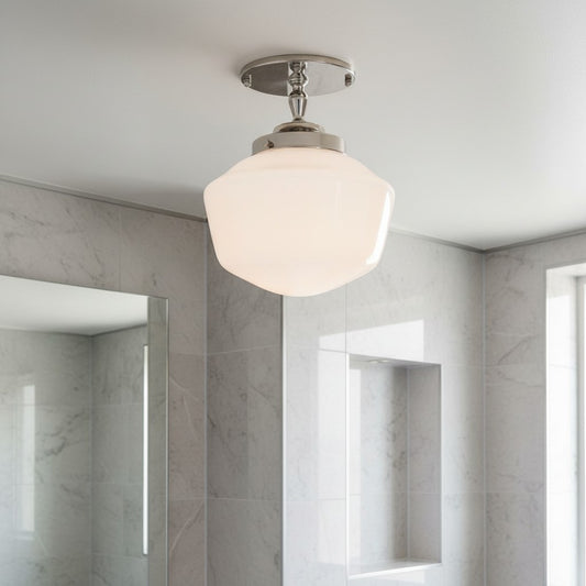 Vintage Industrial Metal Globe Ceiling Light
