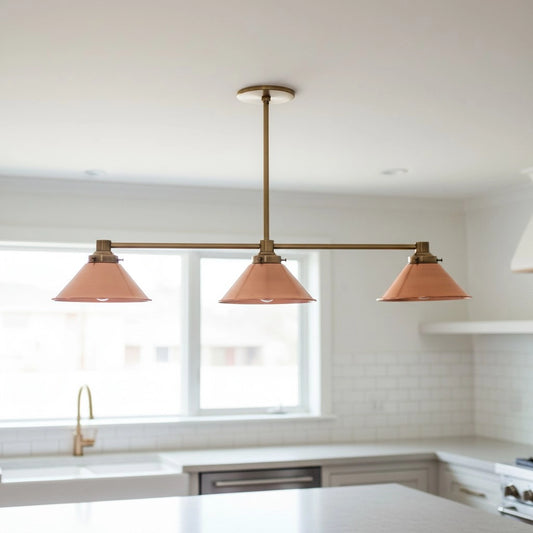 Mila Industrial Triple-Conical Copper Chandelier