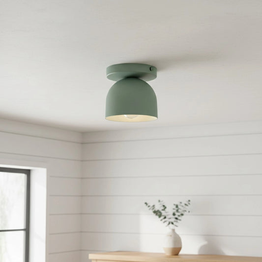 Metio Contemporary Capped Dome Metal Ceiling Light