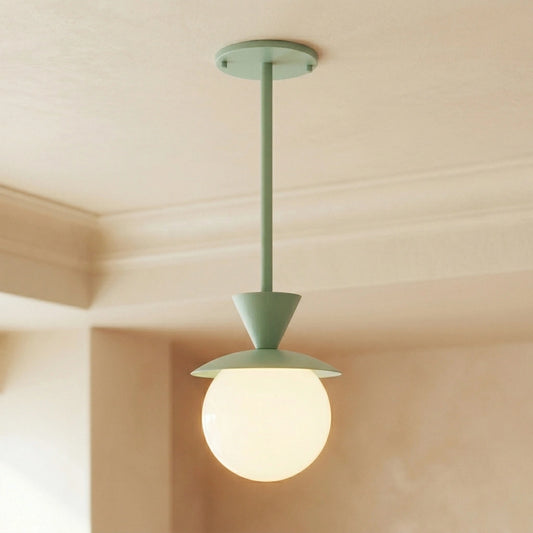 Brystal Modern Geometric Cone Disc Sphere Metal Pendant Light