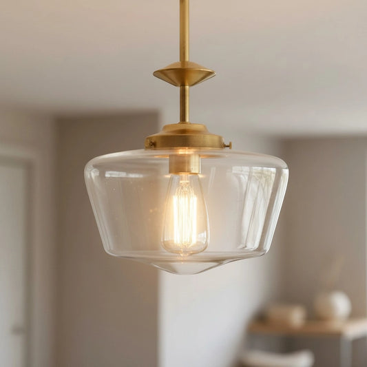 Eleny Modern Classic Clear Glass Brass Pendant Light