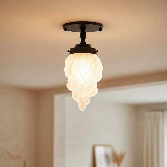 Hermosa Vintage Acorn Shaped Glass Metal Ceiling Light