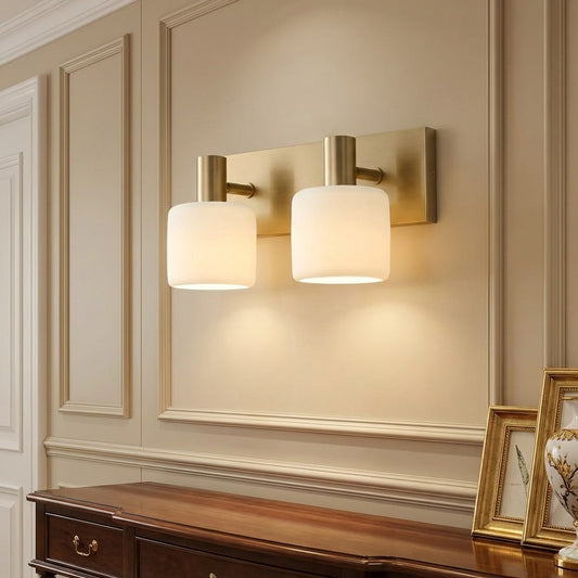 Elegant Porcelain Wall Sconce with Cylinder Ceramic Shade