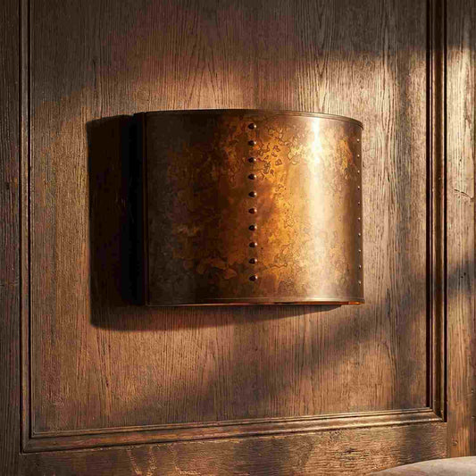 Zephyrus Rustic Bronze Industrial Wall Sconce