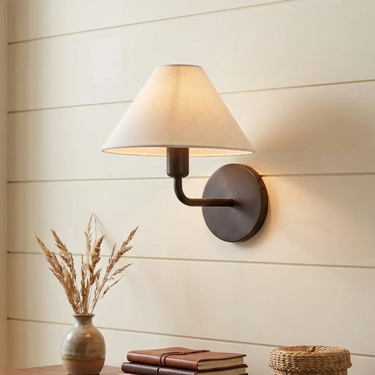 Abily Modern Nordic Minimalist Fabric Conical Wall Light