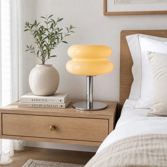 Neelley Modern Bauhaus Glass Table Lamp