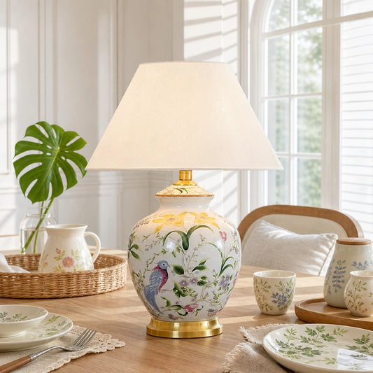 Winni Mid-Century Classic Ceramic Tapered Table Lamp
