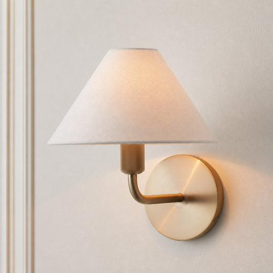 Abily Modern Nordic Minimalist Fabric Conical Wall Light
