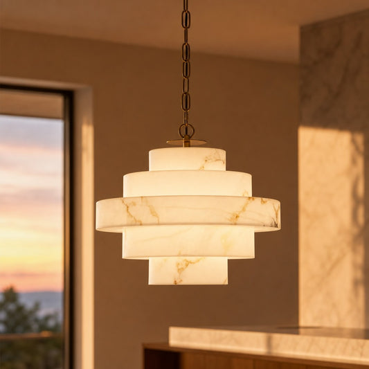 Jose Modern Multi-Layer Alabaster Pendant Light