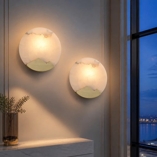 Classy Marble LED Wall Light with Mountain-shaped Frame