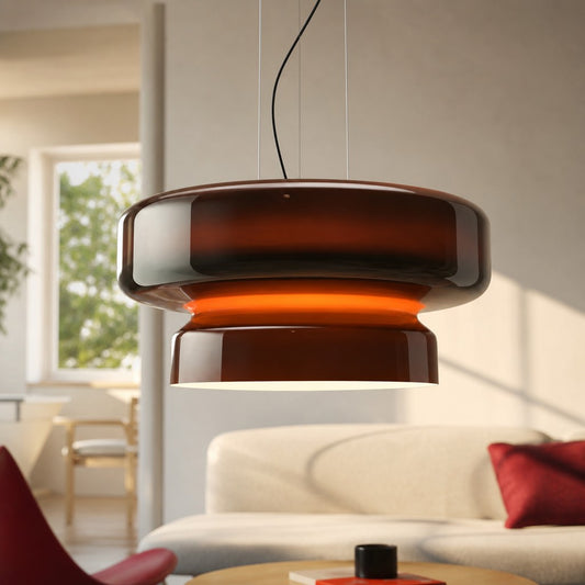 Liora Modern Curved Glass Pendant Light