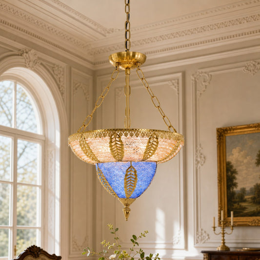 Thea Vintage 3-Light Colorful Cone Adjustable Chandelier