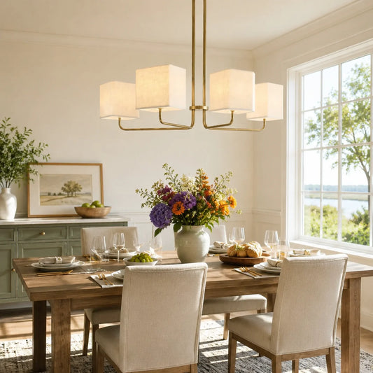 Solyra Modern Multi-Arm Aged Brass Chandelier