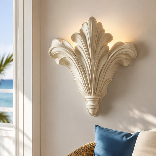 Corvel Art Deco Acanthus Leaf Resin Wall Light