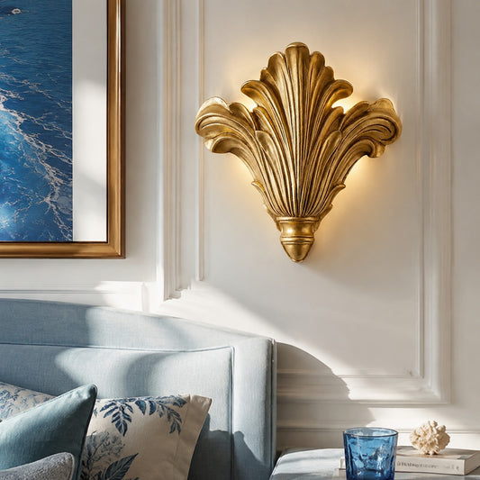 Corvel Art Deco Acanthus Leaf Resin Wall Light