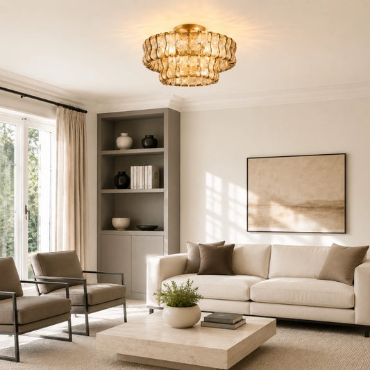 Orenna Modern Double Layer Glass Ceiling Light
