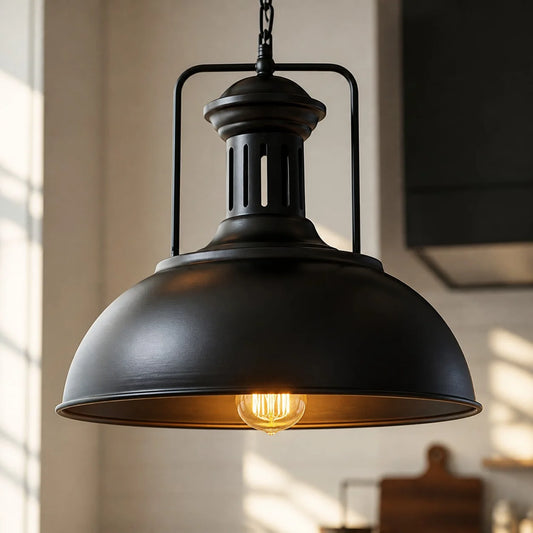 Industrial Farmhouse Cone Metal Pendant Light