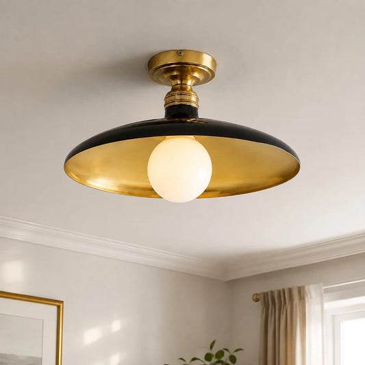 Moxie Farmhouse Industrial Metal Flush Mount Ceiling Light