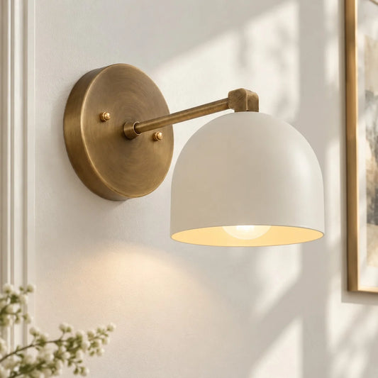 Hestin Vintage Metal Dome Wall Sconce