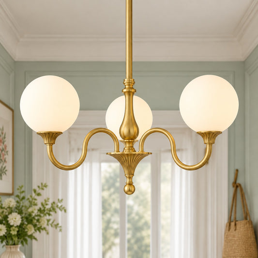 Elias Vintage Glass Globe Chandelier