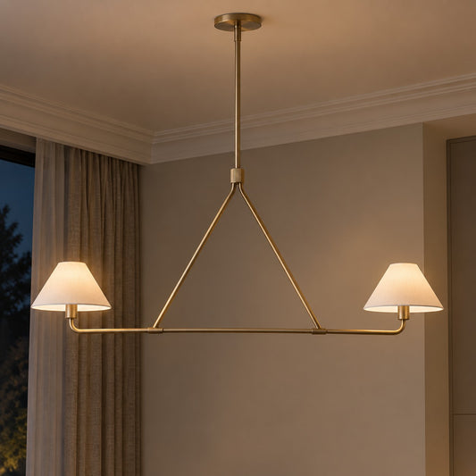 Pruella Modern Metal Multi Light Linear Chandelier