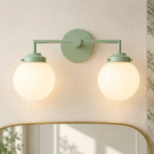 Rumi Modern Globe Glass Vanity Wall Lamp