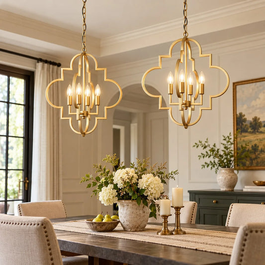 Bram Farmhouse Orb 4-Light Candle Chandelier