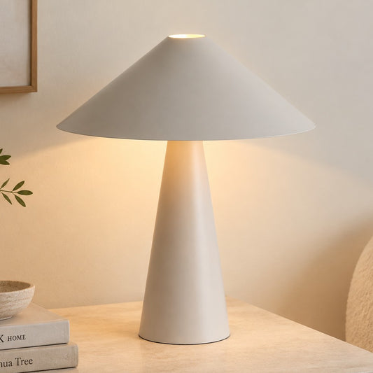 Azra Minimalist Warm White Cone Table Lamp