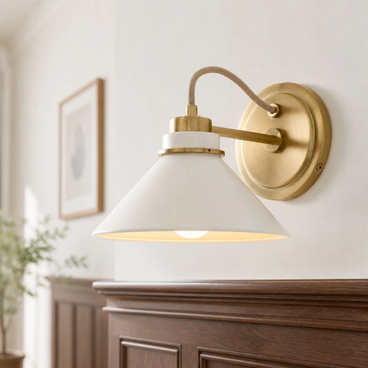 Glacial Industrial Flared Wall Sconce
