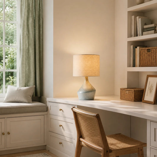 Hazel Minimalist Deco Asymmetry Sculptural Table Lamp For Bedroom