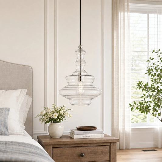Joanne Industrial Art Geometric Glass Pendant Light