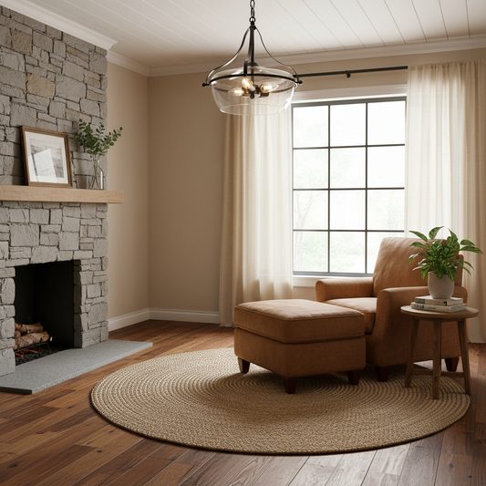 Mid-Century 3-Light Metal Frame Glass Pendant Light