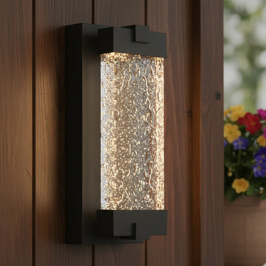 Xylia Modern Bubble Crystal Outdoor Wall Lamp
