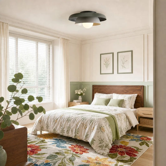 Izar Modern Minimalist Metal Saucer Ceiling Light