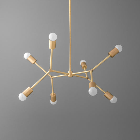 Lake Modern Brass Molecular Sphere Chandelier
