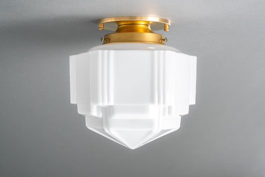 Sloane Art Deco Glass Geometric Ceiling Light