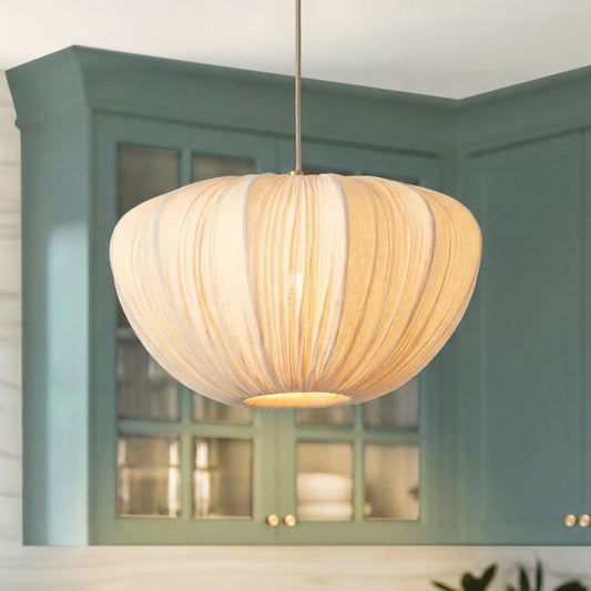 Ingrid Minimalist Linen Pendant Light